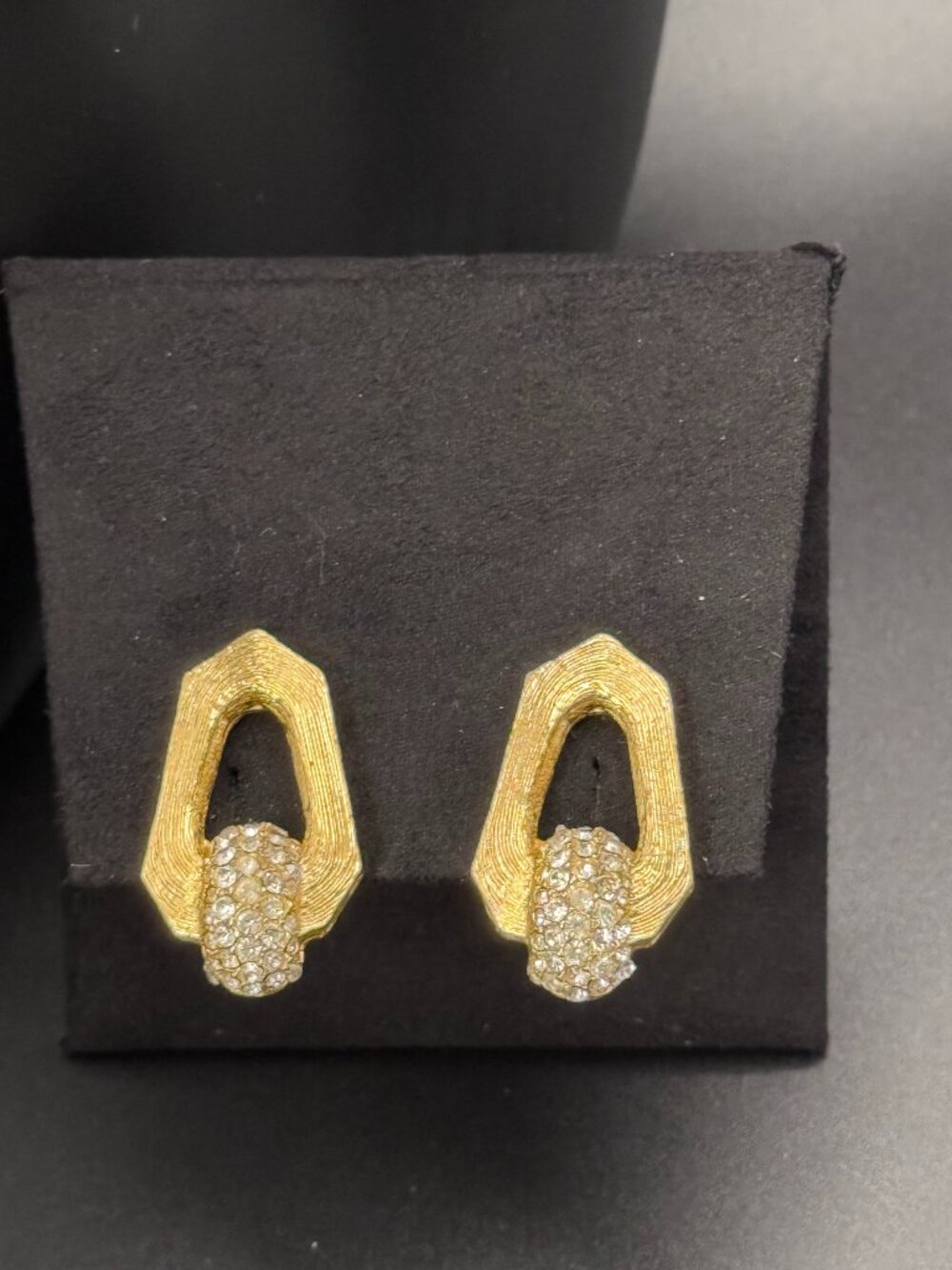 Christian Dior Vintage Crystal clip-on earrings